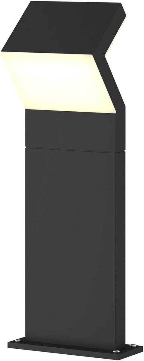LED Buitenlamp - Moderne Sokkellamp - Pad Verlichting - IP65 Waterdicht - 60 cm Hoog - Donkergrijs