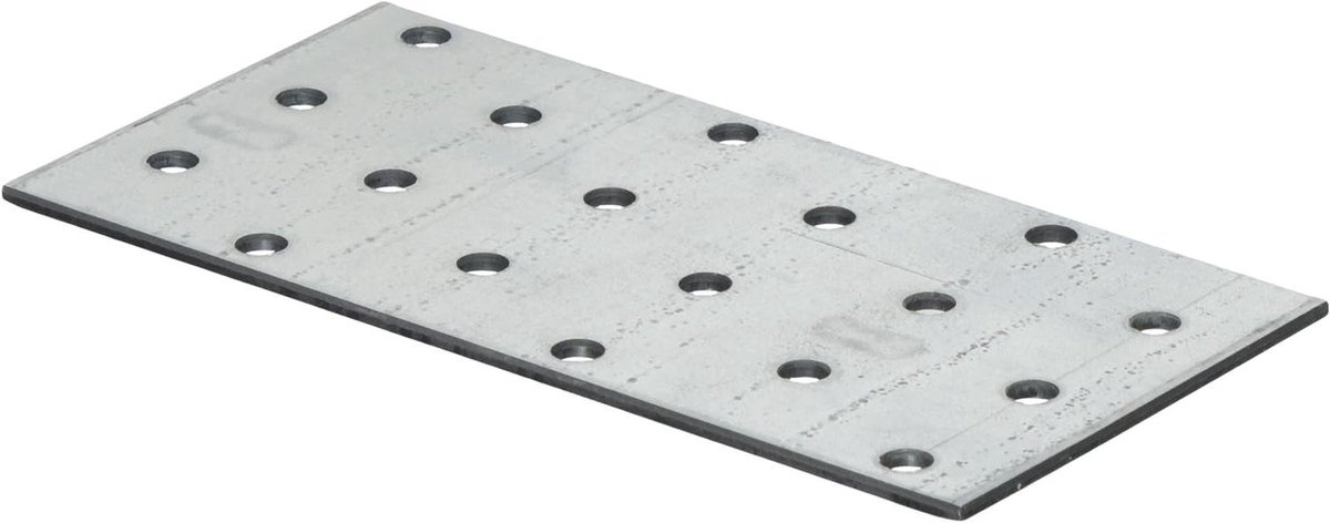 DMX Gatenplaat - Plat Staal - Dakconstructie Monteren - Thermisch Verzinkt - 20 Stuks 60x120mm - Zilver