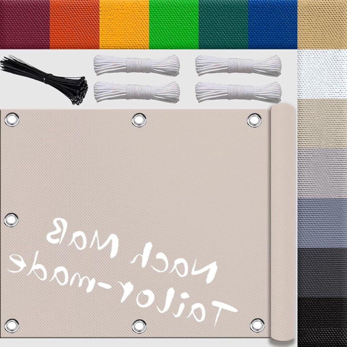 Zonnezeil - Schaduwdoek - Terras Overkapping - Waterdicht Polyester - 3 x 3 meter - Taupe