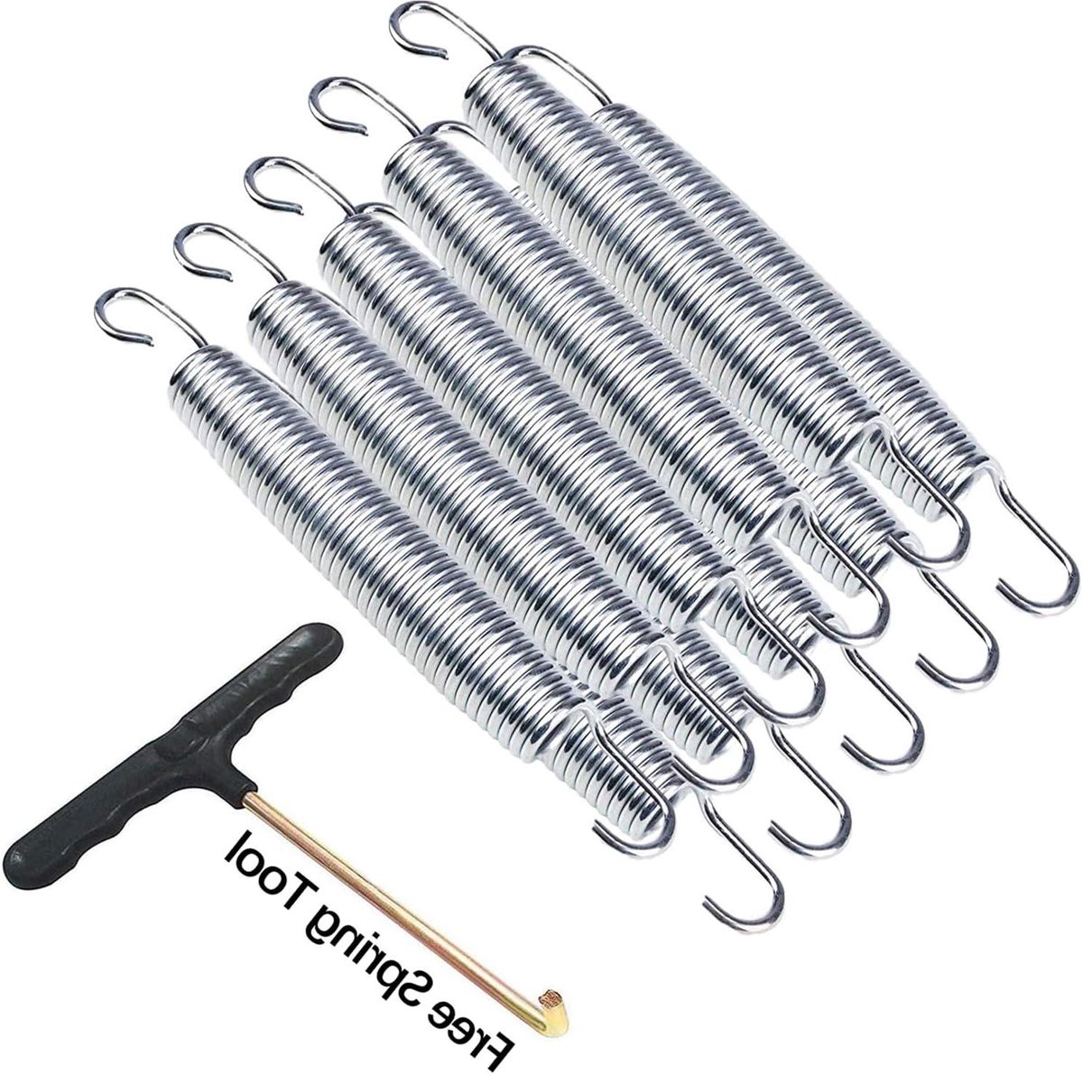 Trampoline Veren - Vervangende veren - Trampoline reparatie - Zwaar verzinkt metaal - 10 stuks 152mm - Zilverkleurig