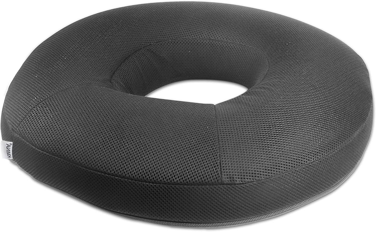 Zitkussen - Donut Kussen - Comfortabel Zitten - Anti-decubitus - 425x425x9 cm - Grijs