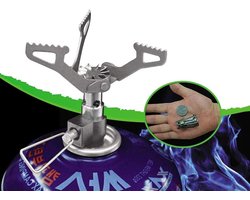 BRS-3000T Ultralight Titanium Alloy Mini Foldable Portable Ultralight Gas Stove Burner, 25g Picnic Hiking Barbecue