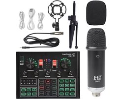 Muziekmixer, Podcast Equipment Bundel Sound Card Live Broadcast Dedicated volledige set V8 Live -uitzendset BM800 Microfoon Geluidsmixer voor Streaming (Color : 15)