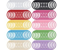 Aililong 100 Stuks Boekringen 30mm Sleutelhangers Roestvrij Staal, Kleurrijke Boekbindringen Metalen Ringen om te Knutselen, Ring Zelf Boeken Te Binden, Veelzijdige Organiseren en Knutselen