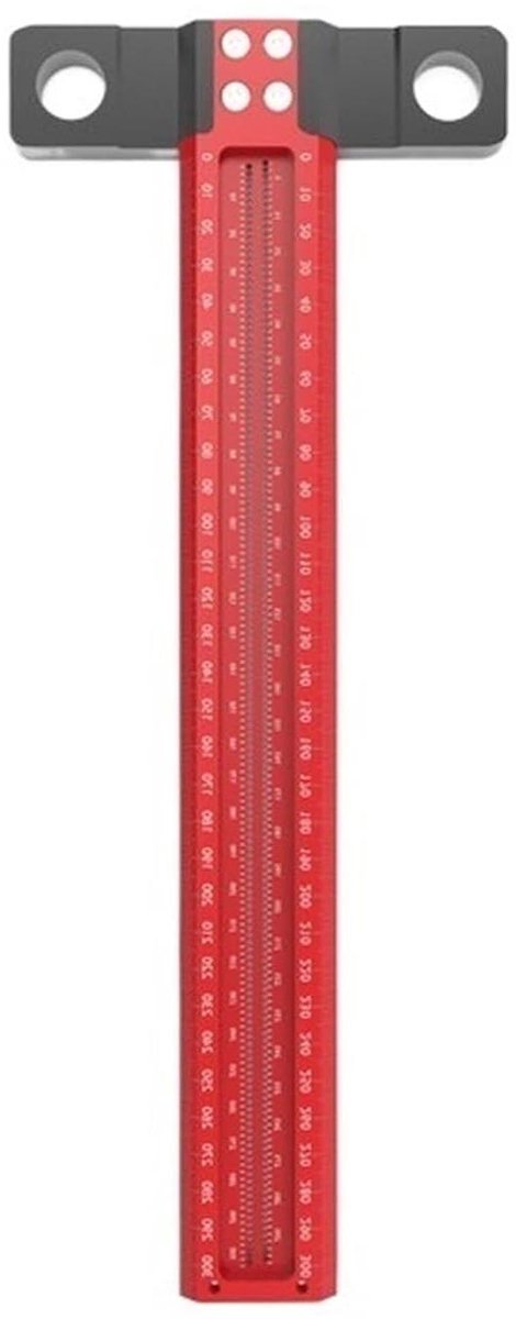 Houtbewerking Kraspen T-Vierkante Liniaal Aluminium Timmerman Rand Lijn Gat Markering Geleidende Liniaal Rechte Rand Metrische Meetinstrumenten (Color : TS-300)