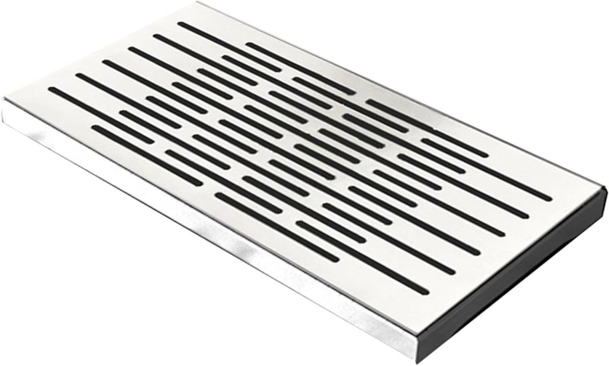 Putdeksel met Frame - RVS Afdekking - Waterafvoer Beveiligen - Duurzame Constructie - 30x40x3 cm - Zilver