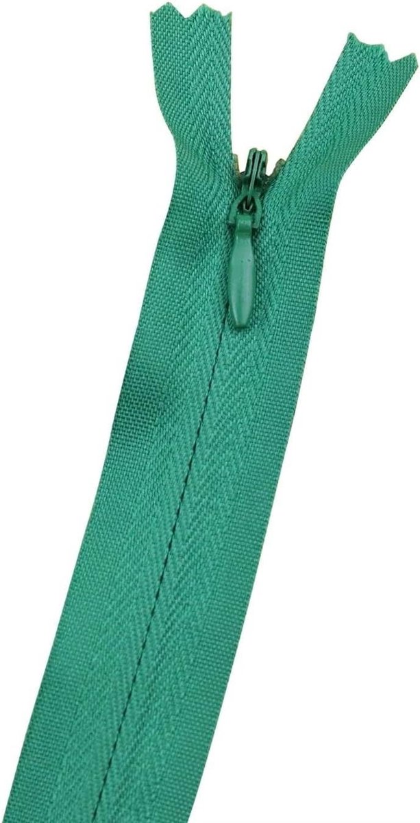 Ritsen om te naaien, 1 stuk 3 # onzichtbare rits nylon spoel voor doe-het-zelf handwerk doek naai-accessoires (donkergroen, 28 cm)