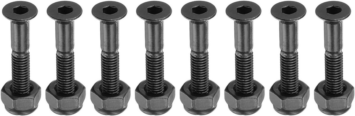 Skateboard Onderdelen Set Schroeven Moeren Board Reparatie Koolstofstaal Grade 8.8 28mm 8 Stuks