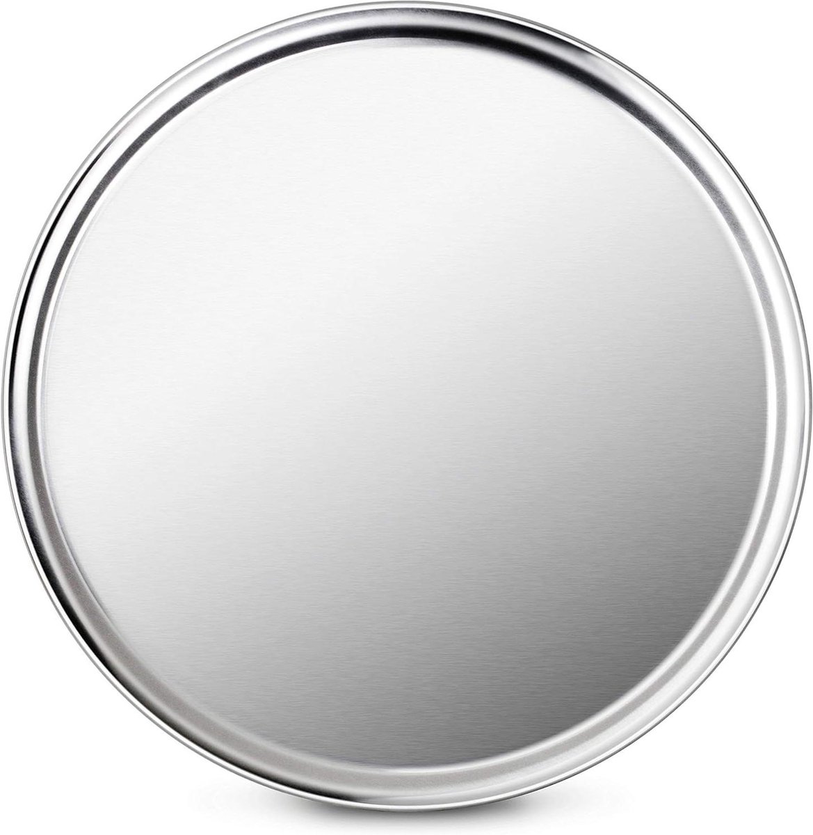 Pizza Bakplaat - Pizzapan Rond - Professioneel Bakken - Verstevigde Rand - 46 cm - Zilver