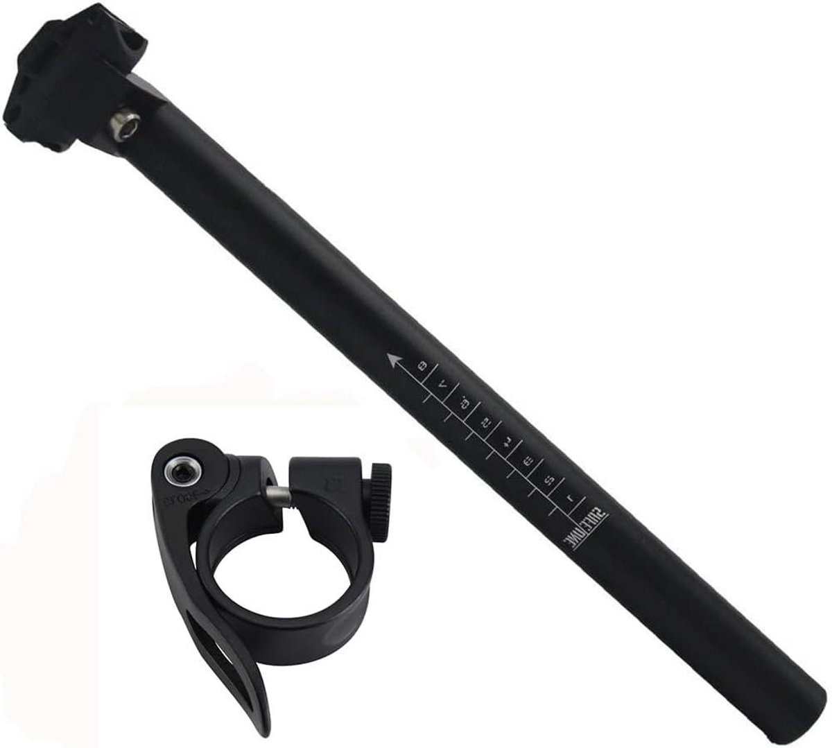 Zadelpen - Fietszadelpen - Fietsen - Verstelbare Klem - 272 x 350 mm - Zwart