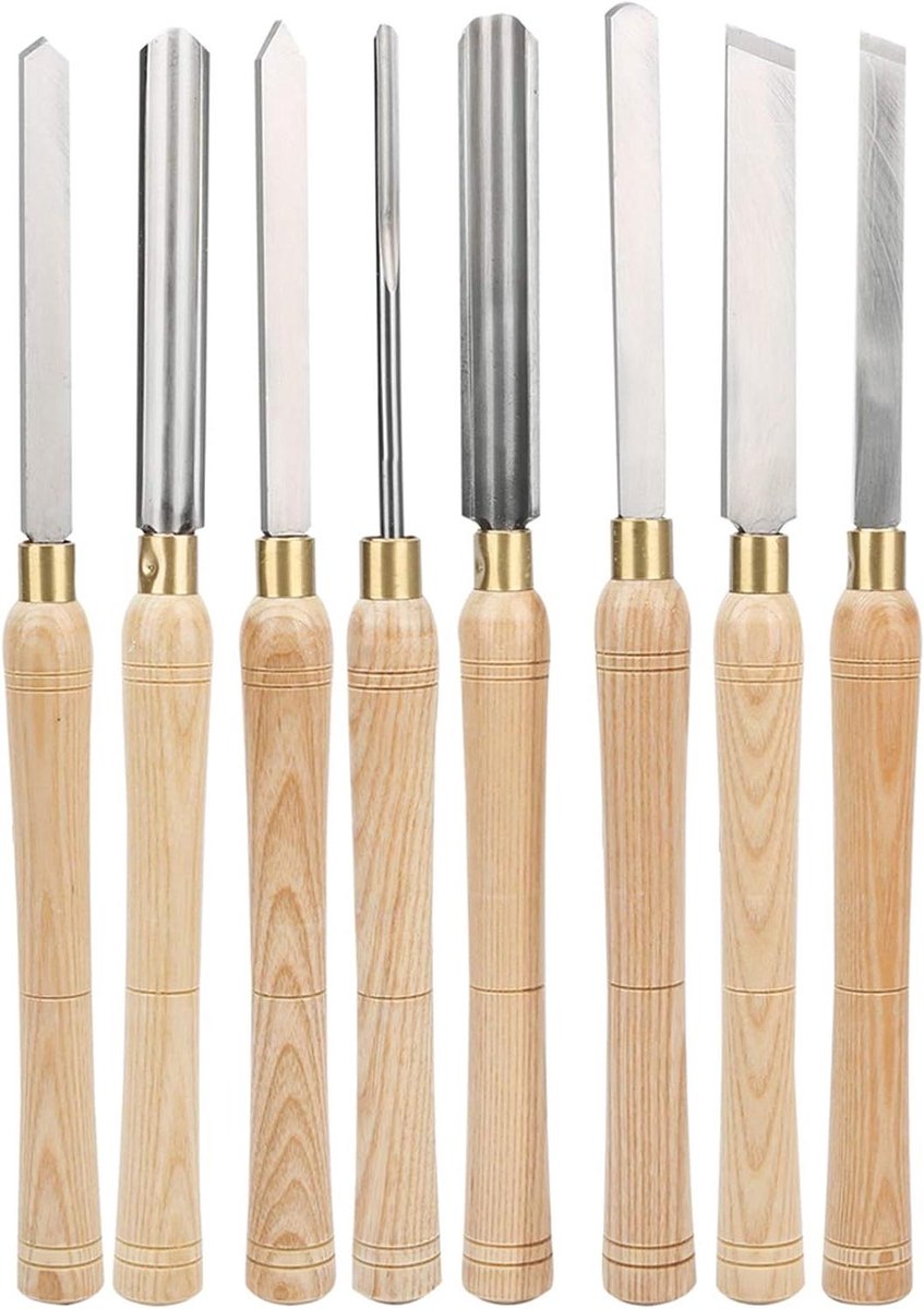 Houtdraaigereedschap Set - Houtbewerking Beitels - Meubels Maken - HSS Gehard Staal - 8 Delig - Niet gespecificeerd