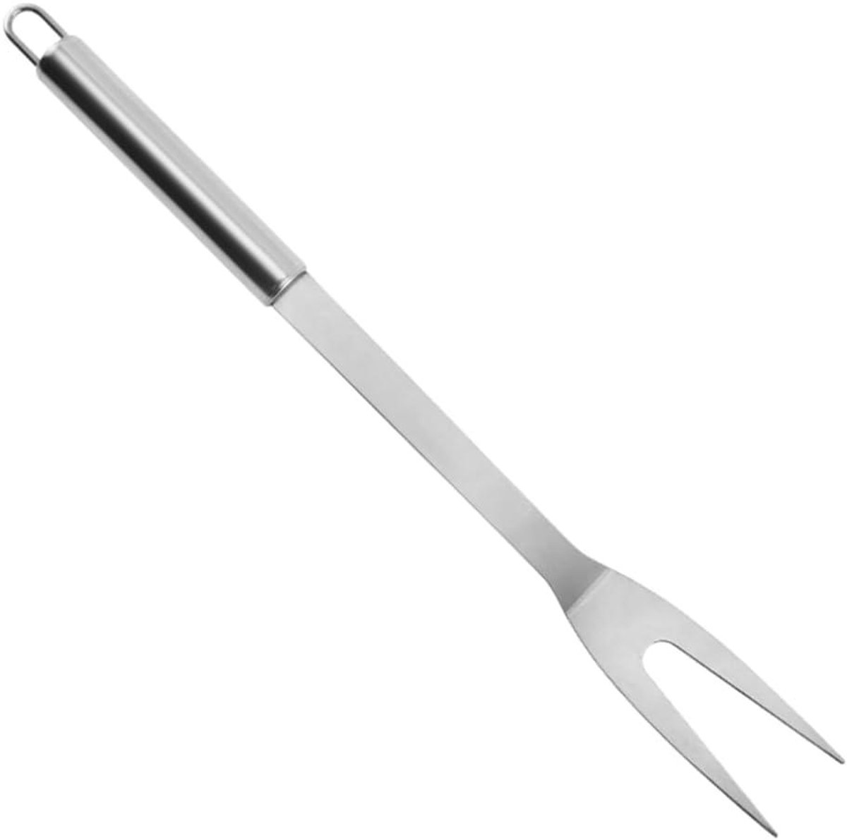 Vleesvork RVS - Barbecue vork Keukenhulp - Vlees Serveren - Dubbele Punt - 35 cm - Zilver