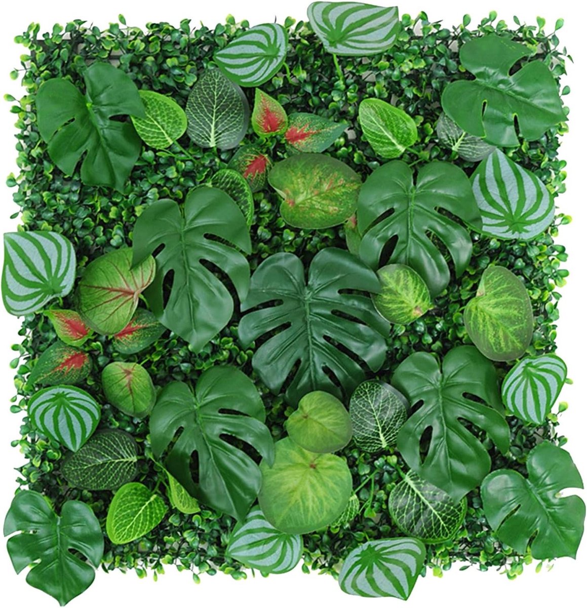 Kunstgras Achtergrond - Groene Wandpanelen - Decoratie Buiten - Realistisch Grasoppervlak - 20 x 20 Inch - Groen