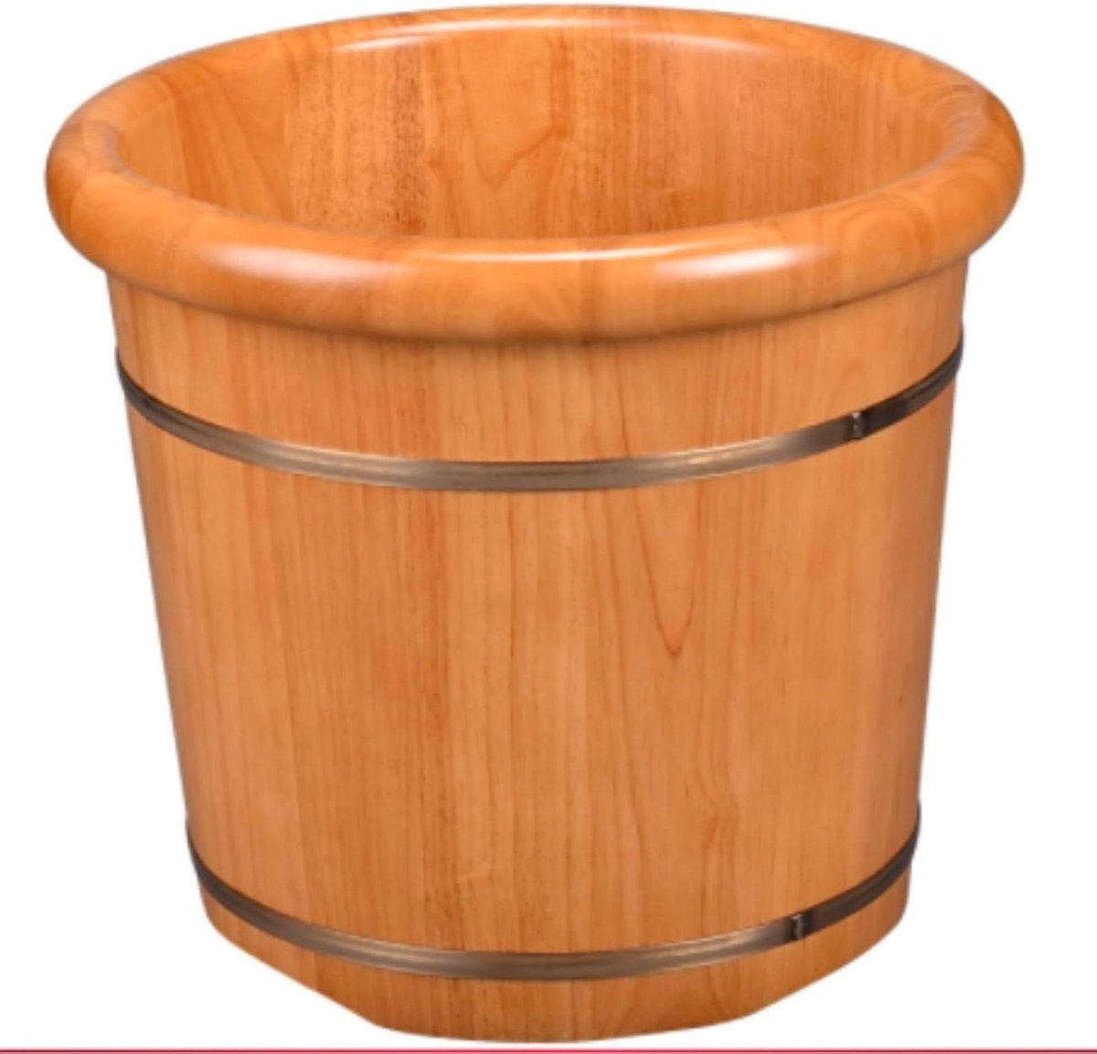 Houten Voetbad - Voetenbad Pedicurekom - Voeten Ontspannen - Massief Hout - 39x34x34 cm - Natuurlijk Hout