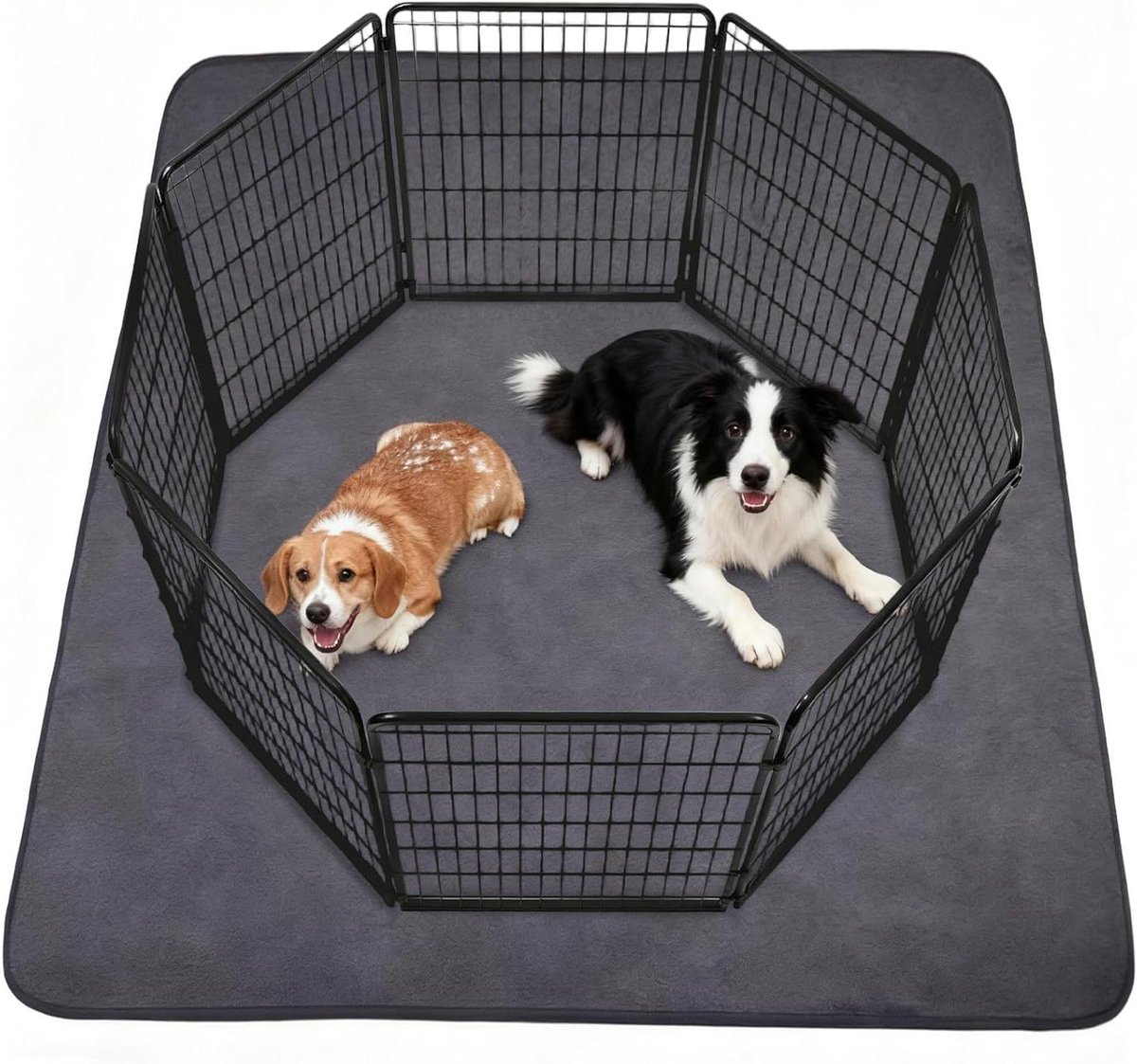 Trainingspads Puppy - Hondenplaspads Zindelijkheidsmat - Hond Zindelijk Maken - Extra Groot - 125 x 168 cm - Donkergrijs