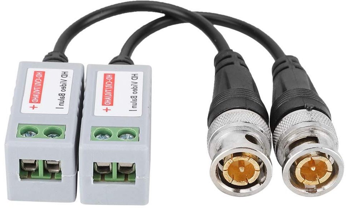 Video Balun Transceiver - Videotransmitter Adapter - Signaal Versterken - Plug and Play - 1x1x1 cm - Zwart