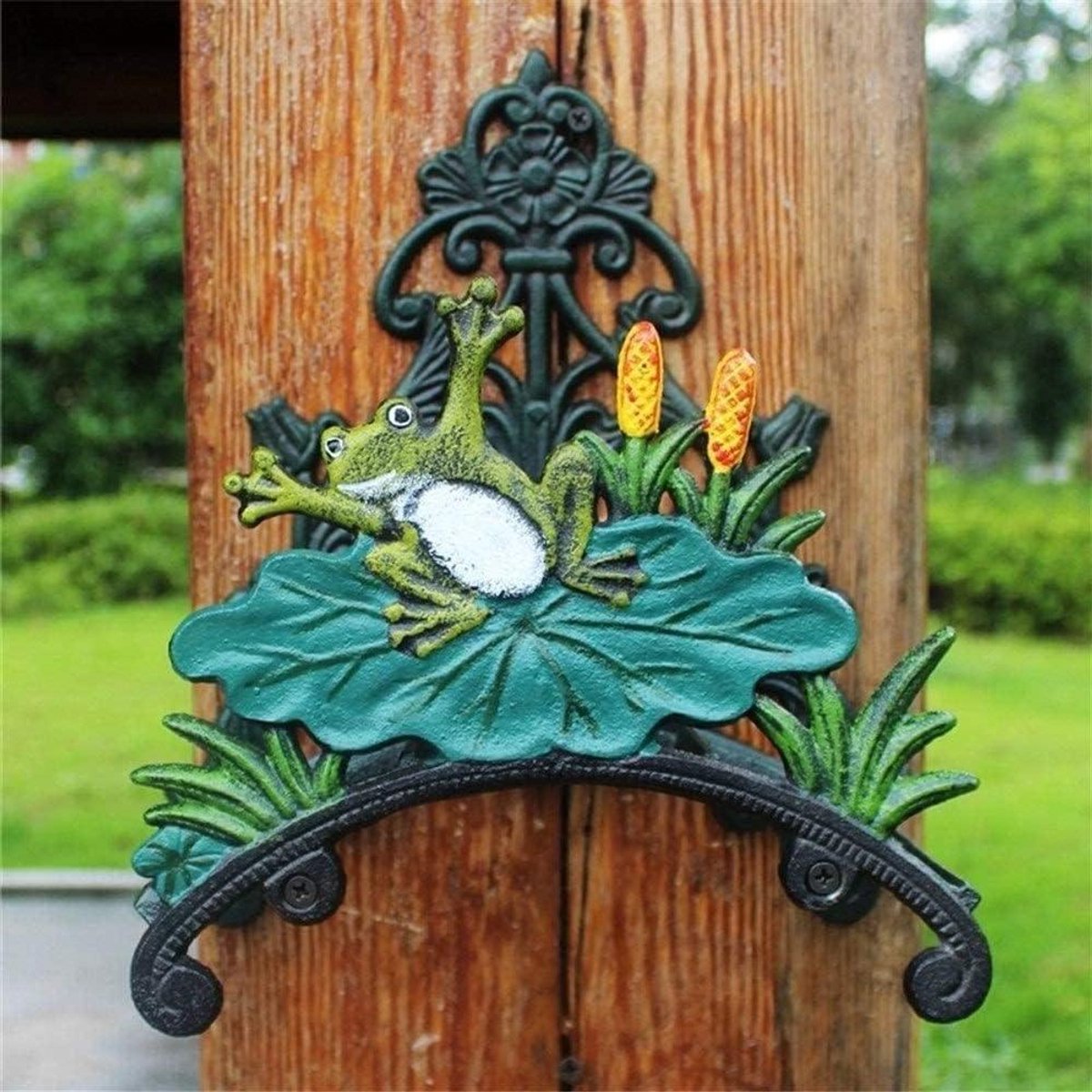 Tuinslang Houder - Slang Hanger - Tuin Opruimen - Gietijzeren Design - 24.5x16x28.5cm - Retro