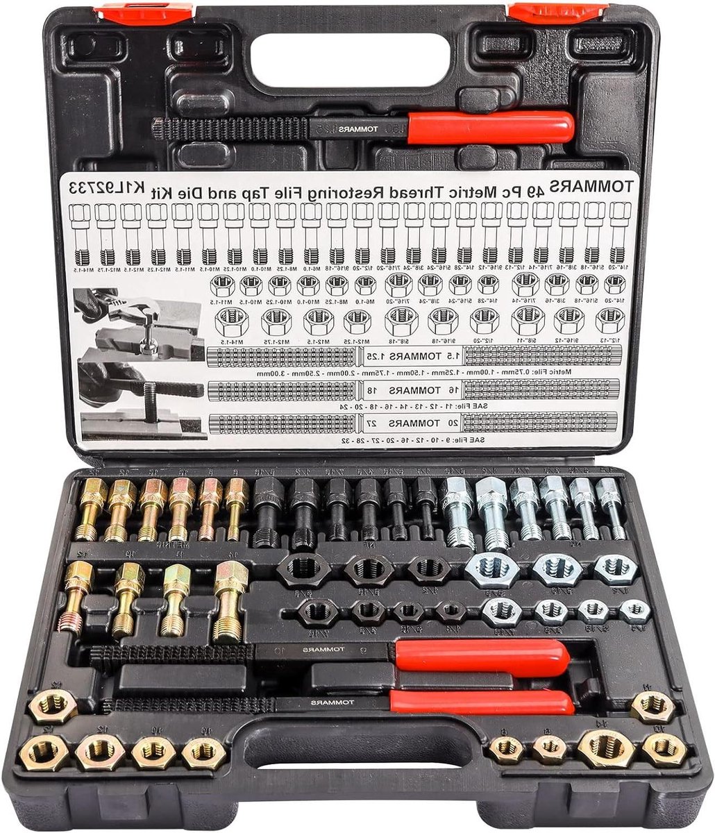 Schroefdraad reparatieset - Tap en Die set - Schroefdraad herstellen - 49-delig - Metrisch en SAE - Niet gespecificeerd