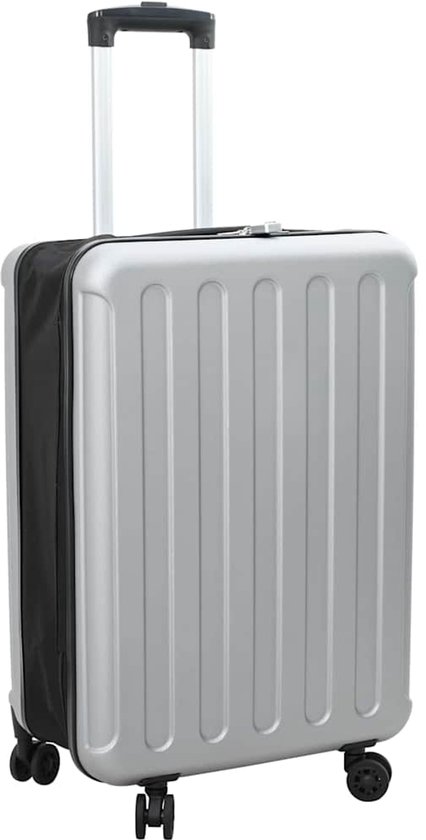 vidaXL Koffer met slot Zilver 43 × 27 × 66 cm ABS Kunststof