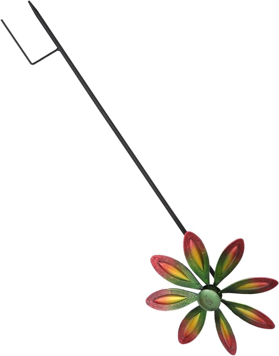 Windmolen Decoratie - Tuinversiering Windspinner - Tuin Aankleden - Bloemvormig Ontwerp - 270 Gram - Oranje