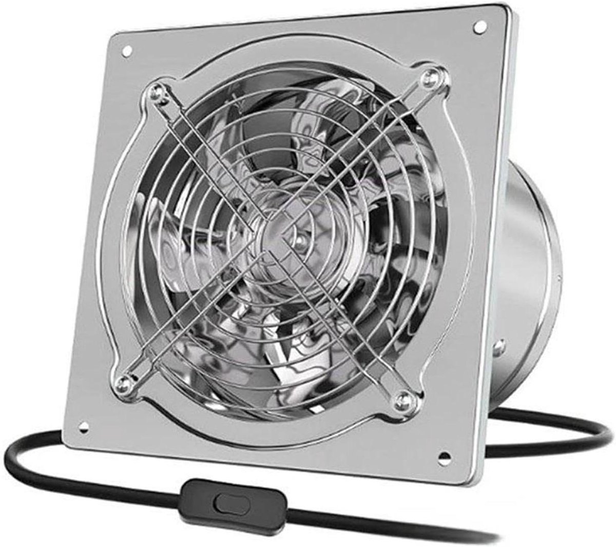 Afzuigventilator - Afzuigluchtblazer Ontluchter - Luchtkwaliteit Verbeteren - Roestvrijsta