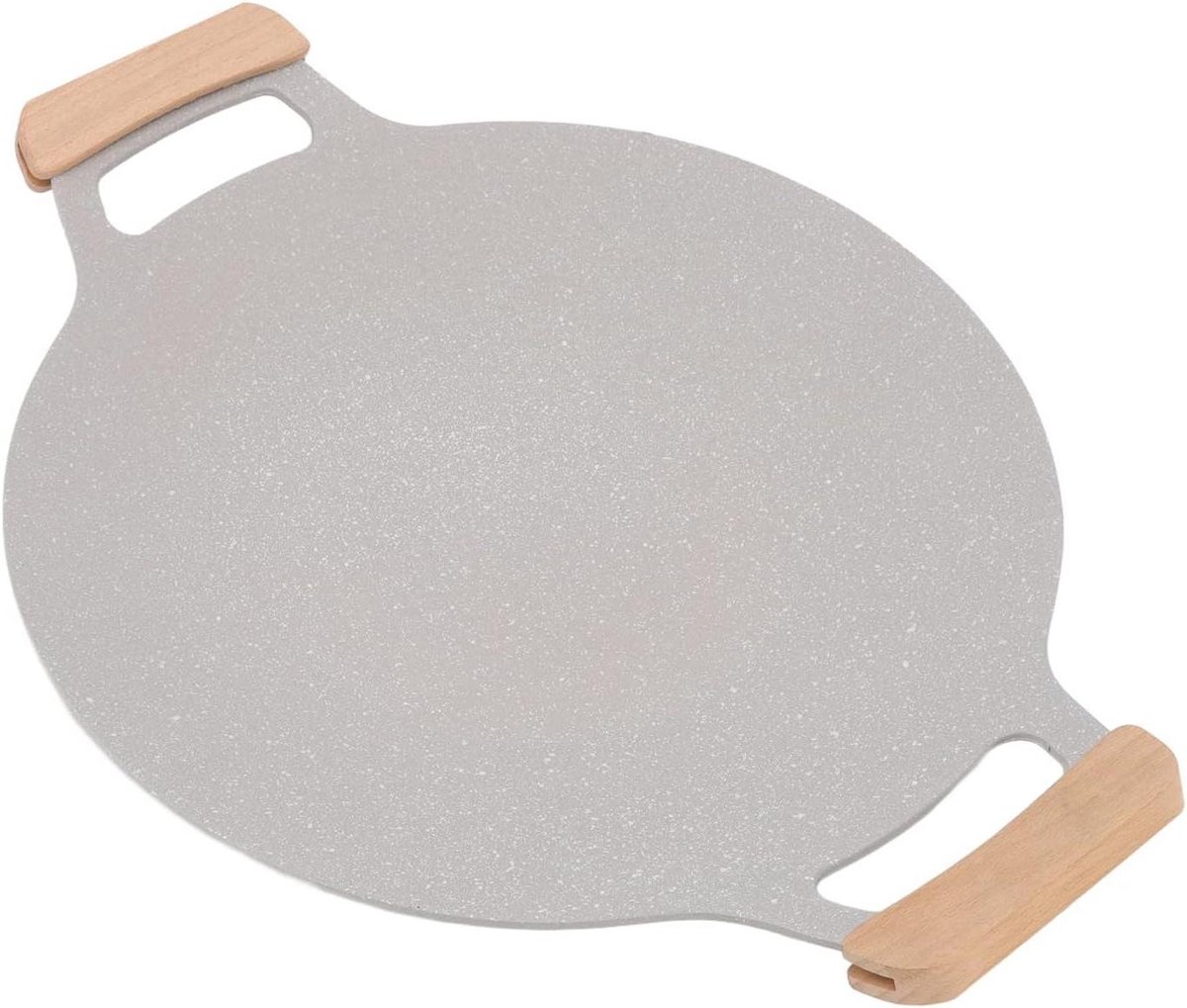 Grillpan Aluminium - BBQ plaat - Gelijkmatig koken - Antiaanbaklaag - 30 cm - Zwart