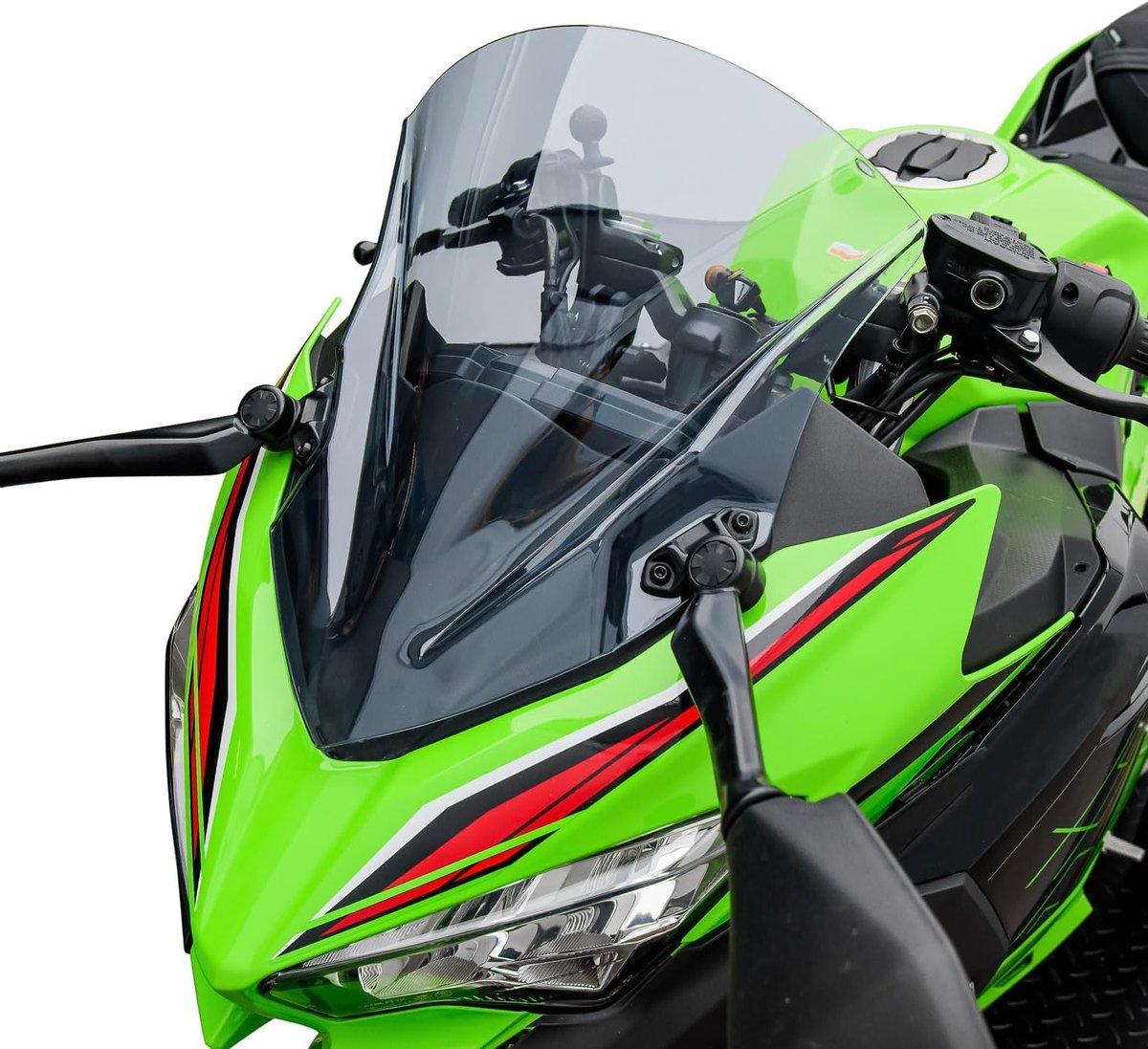 Hoge kwaliteit PC kunststof windscherm voor Kawasaki Ninja 400 2018-2019 met houder en geluidsisolatie, ideaal voor motorrijders