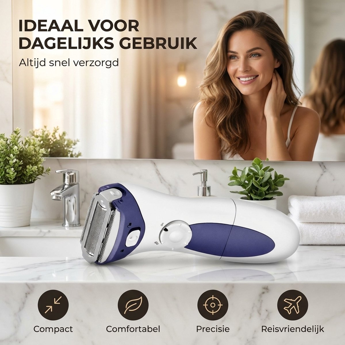 Golermo Ladyshave voor Vrouwen - 2-in-1 Scheerapparaat Dames thumbnail 2