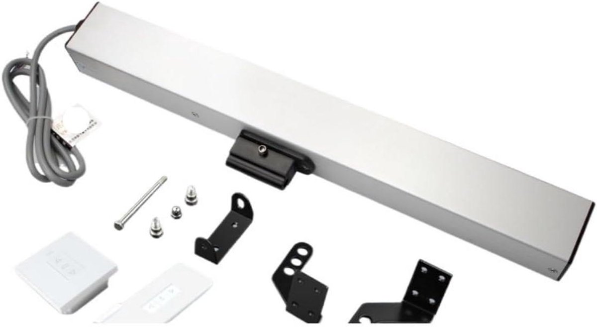 Automatische raamopener, elektrische raamopener met wandschakelaar en afstandsbediening, gemotoriseerde kettingaandrijving voor dakramen en dakventilatie (300 mm + controller)