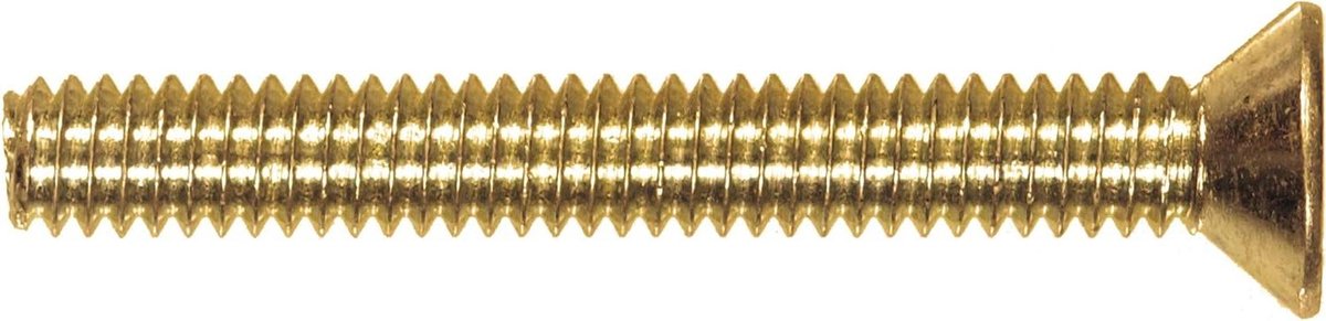 Machineschroeven - Platkop Schroeven - Bevestigen van Onderdelen - Massief Messing - 6-32 x 2-1/2 duim - Messing