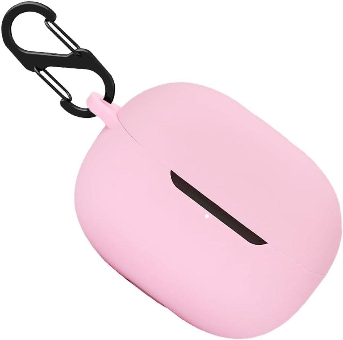 Schokbestendige Silicone Hoes voor Redmi Buds 3 Lite met Sleutelhanger - Beschermende Skin en Case (Roze)