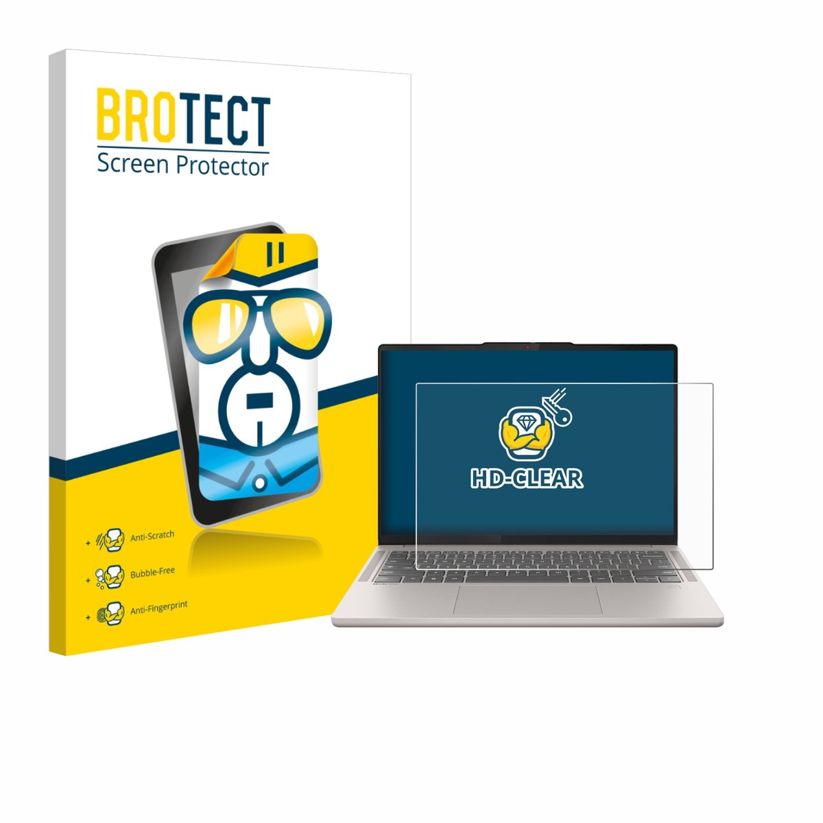 BROTECT - Screenprotector voor Lenovo Chromebook Plus 14 - Folie Beschermfolie transparant