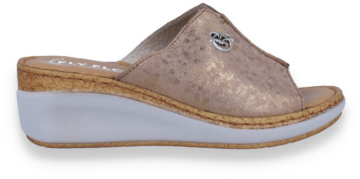 Fly Flot Dames Slipper | Camel | Maat: 40