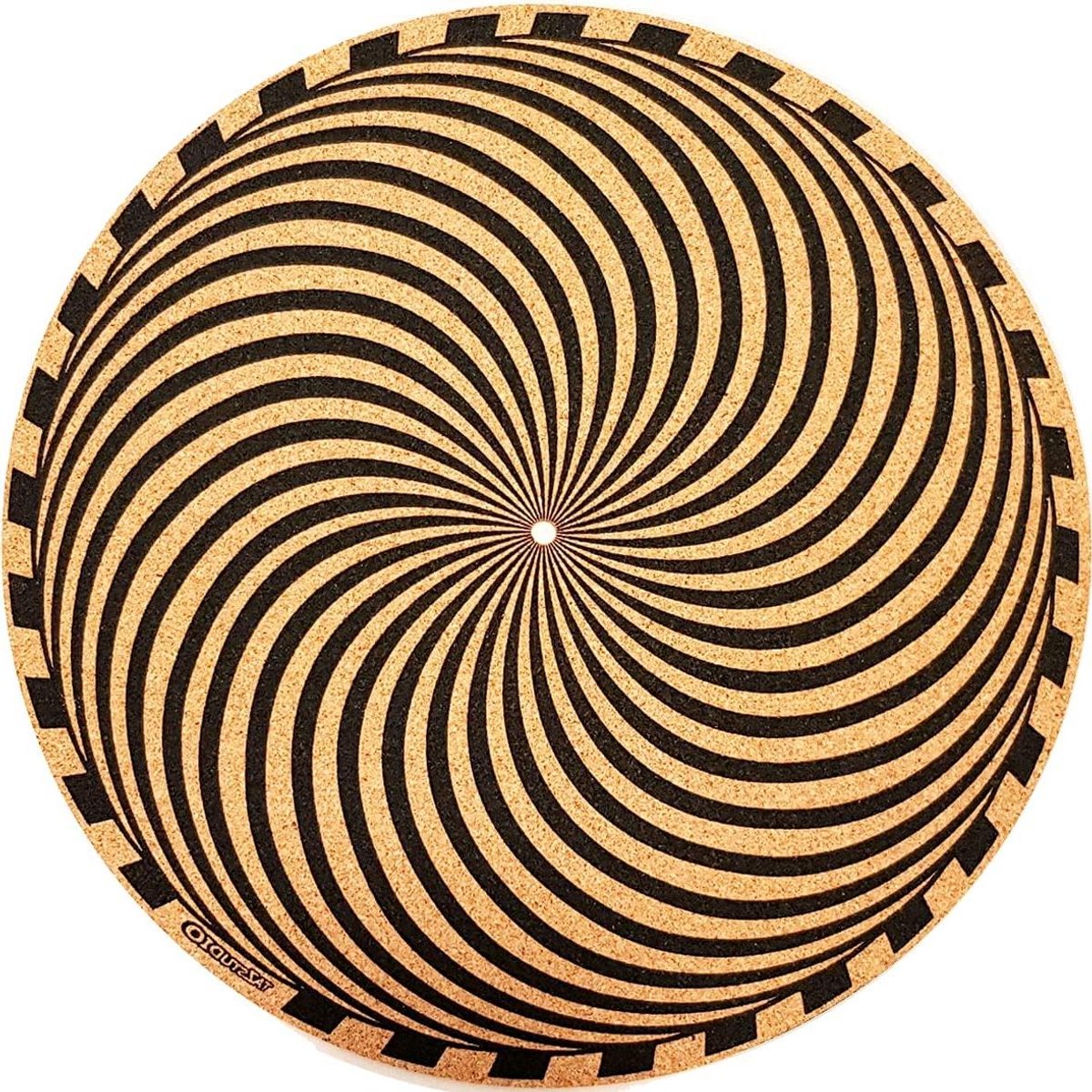 Kurk slipmat - Platenspeler mat - Betere geluidsondersteuning - Uniek kunstontwerp - 295 cm diameter 4 mm dik - Rood