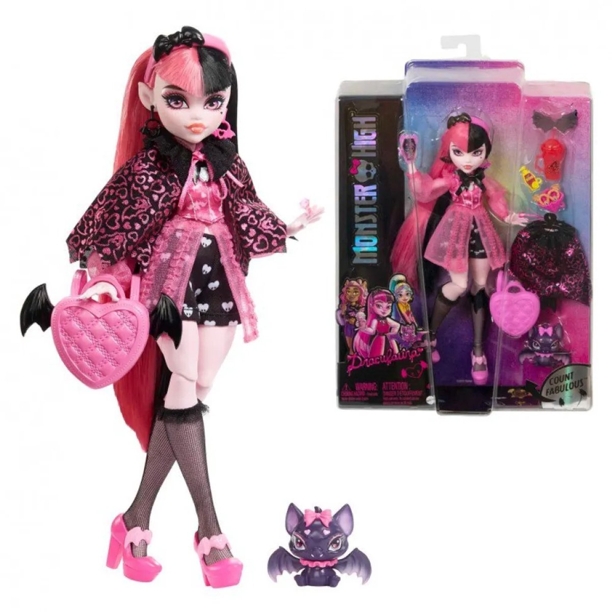 Monster High - Modepop - Draculaura pop met hartjes-tas — afbeelding 16
