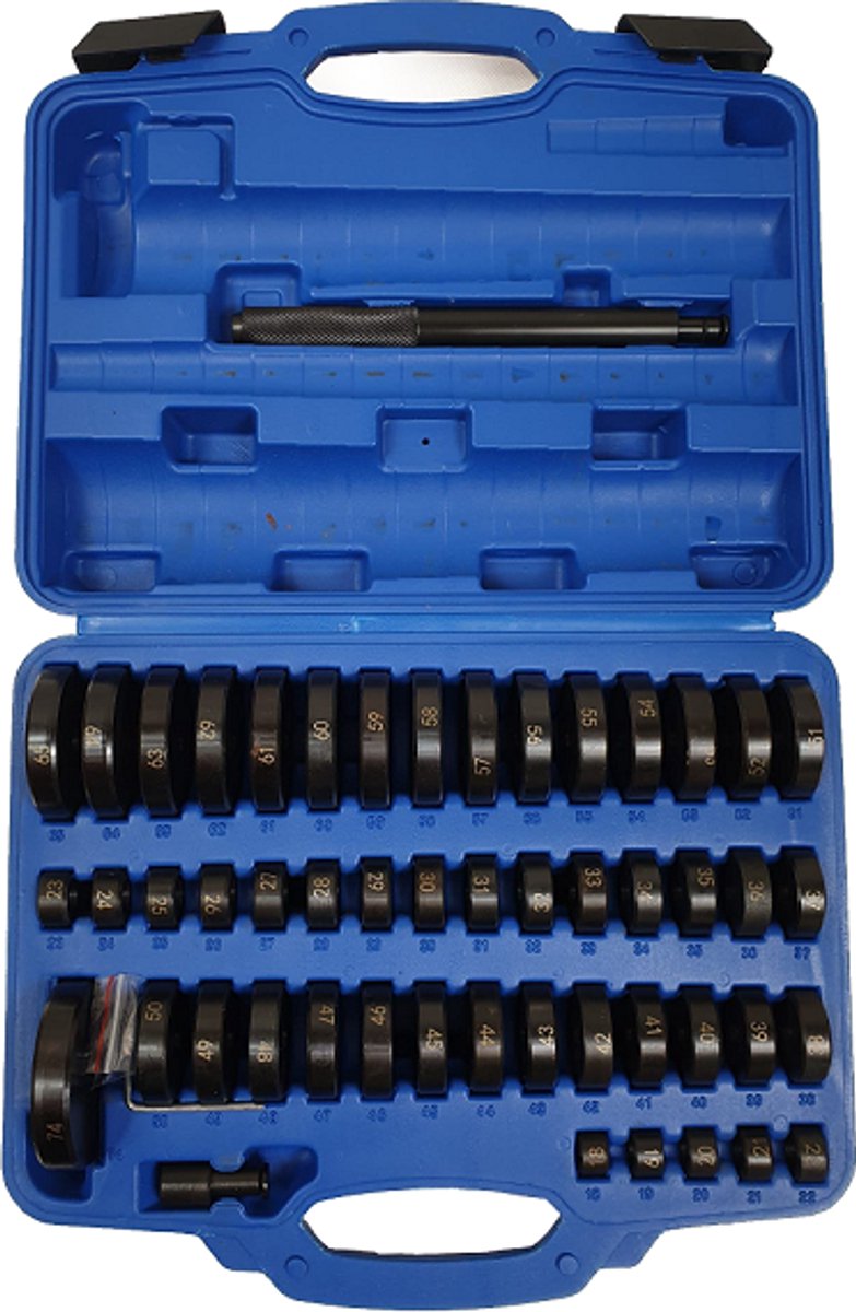 Silver - Lagers en Bussen Demontageset - 52 Elementen - Adapter Bereik 18-74mm - Inclusief Stevige Koffer