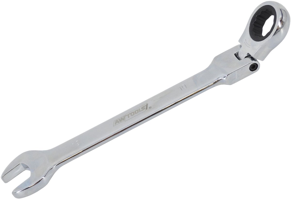 AWTools Ringsleutel met Ratel en Scharnier 10mm