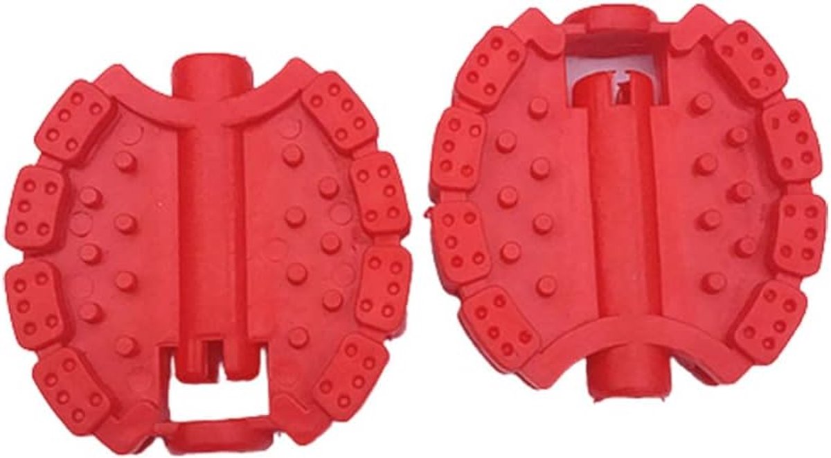 Reserve Fiets Pedaaltjes Kinder Pedaal Driewieler Reparatie Lichtgewicht Kunststof 6.7cm x 6.6cm Rood