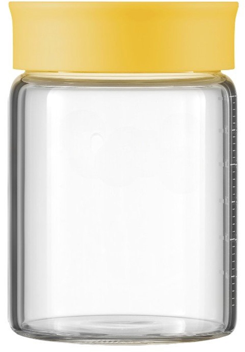 BUYDEEM CS1013-MY Serie - Voedselopslagcontainer - Mellow Yellow - 500ml - Glazen Potten