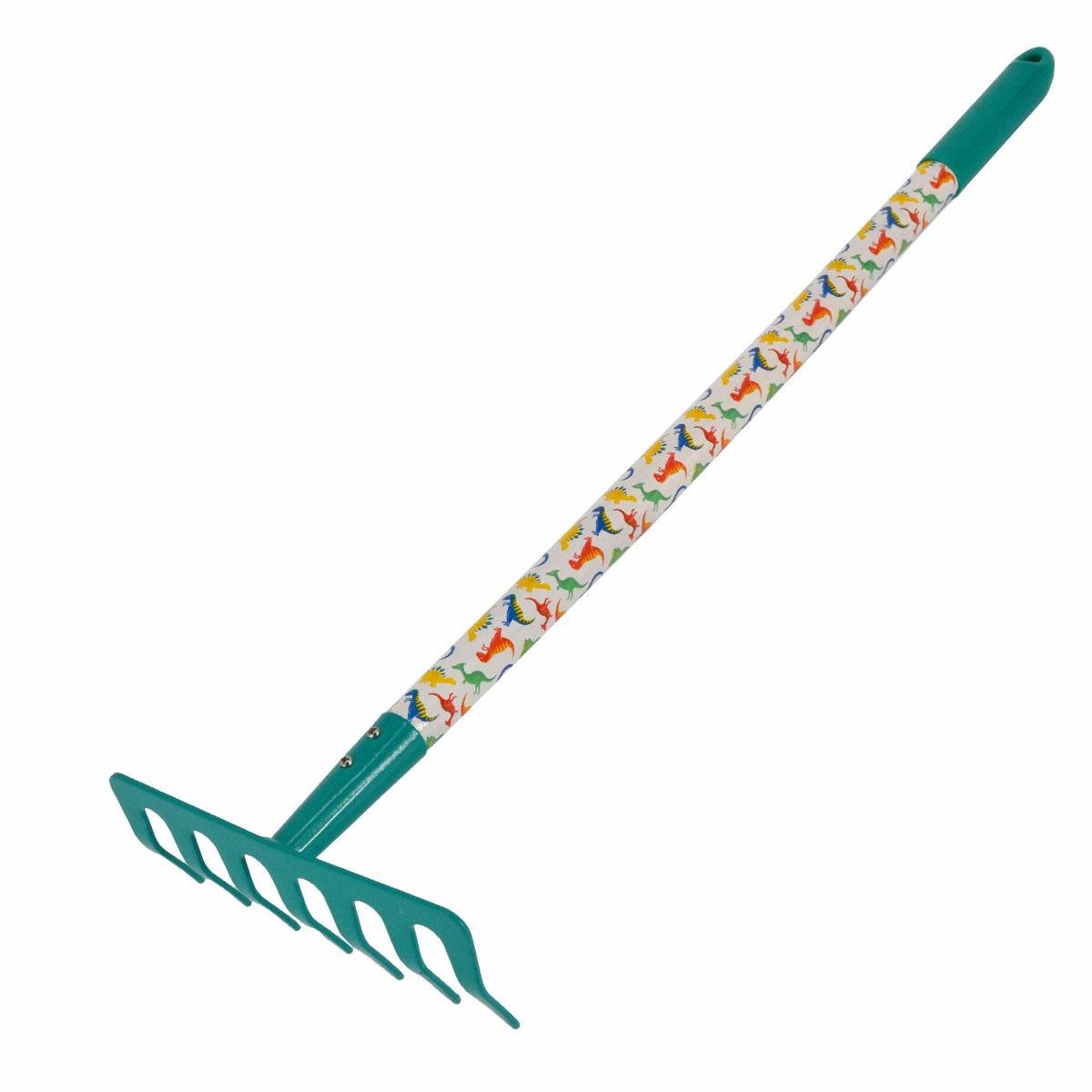 Greenmill GR0148B Serie - Kinder Tuinhark - Metaal en Hout - 64cm - Ergonomische Greep