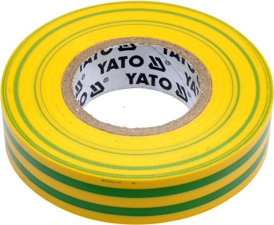 Yato - Elektrotape PVC - 15mm x 20m - Geel-Groen van Merkloos — afbeelding 2