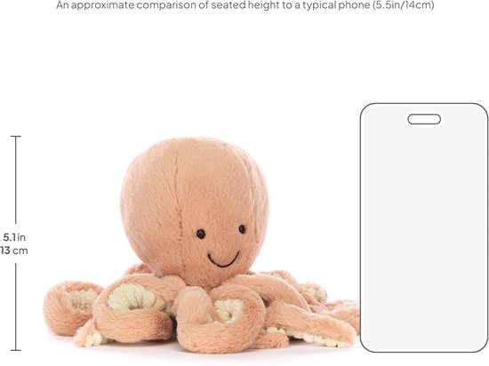 Octopus Knuffel - Pluche Dier - Spelen en Knuffelen - Grappig en Modern Design - 23 cm - Meerkleurig — afbeelding 3