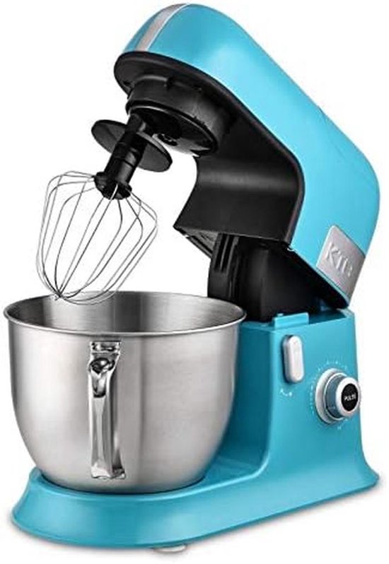 Keukenmachine 6.5L - Kneedmachine Mixer - Bakken en Koken - 1300W Krachtig Vermogen - 10 Snelheden - Blauw van Merkloos — afbeelding 4
