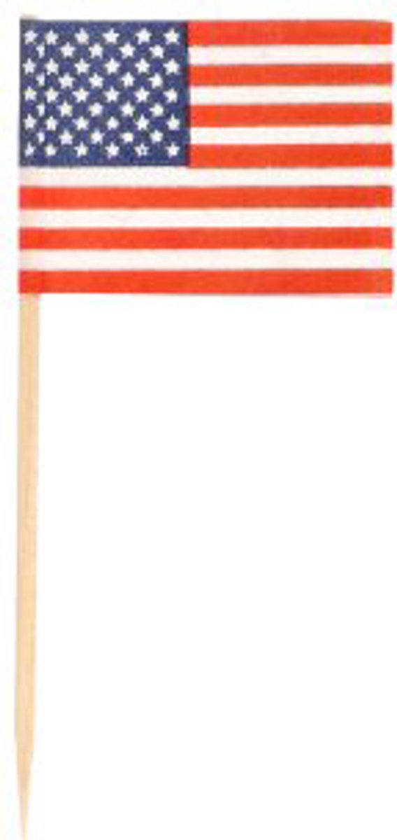 10x 500 Decoprikkers 8 cm Amerika