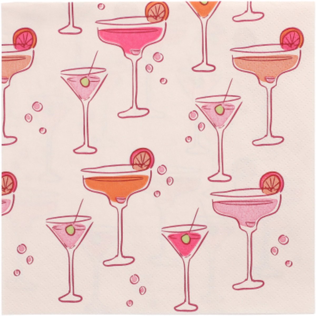 10x 20 Servetten 3-laags 1/4 vouw 33 cm x 33 cm Aperitifs