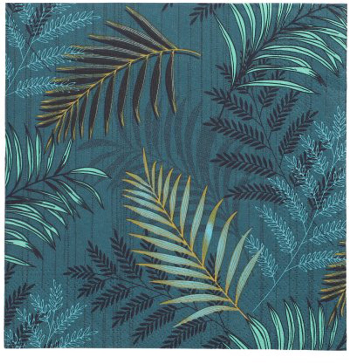 10x 20 Servetten 3-laags 1/4 vouw 33 cm x 33 cm Jungle Leaves