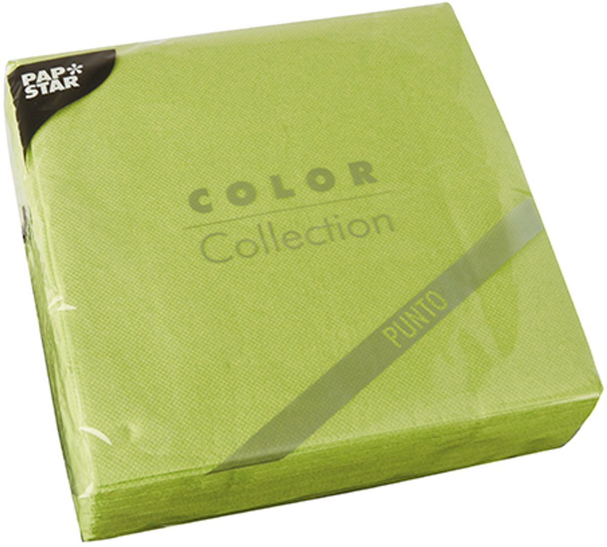 18x 30 Servetten 2-laags PUNTO 1/4 vouw 38 cm x 38 cm lime micro reliëf