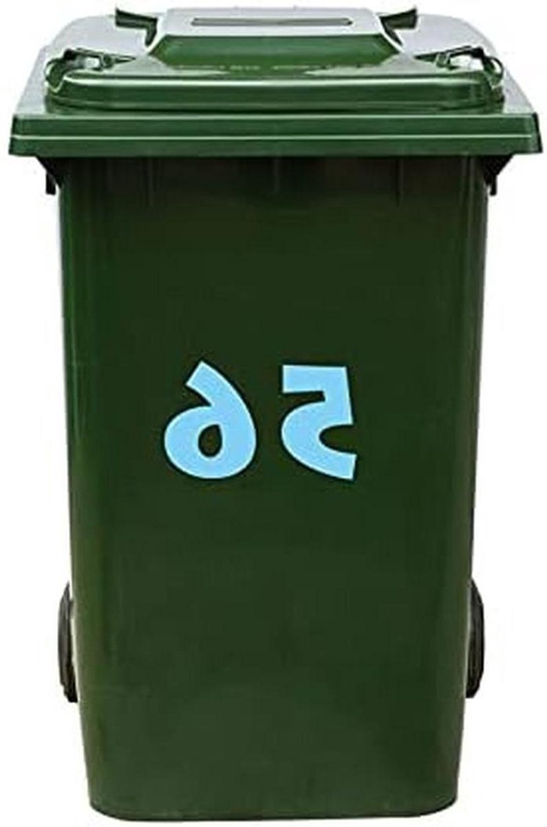 Kliko Sticker - Vuilnisbak Sticker - Afval Scheiden - Nummer 56 - 147 x 25 cm - Licht Blauw