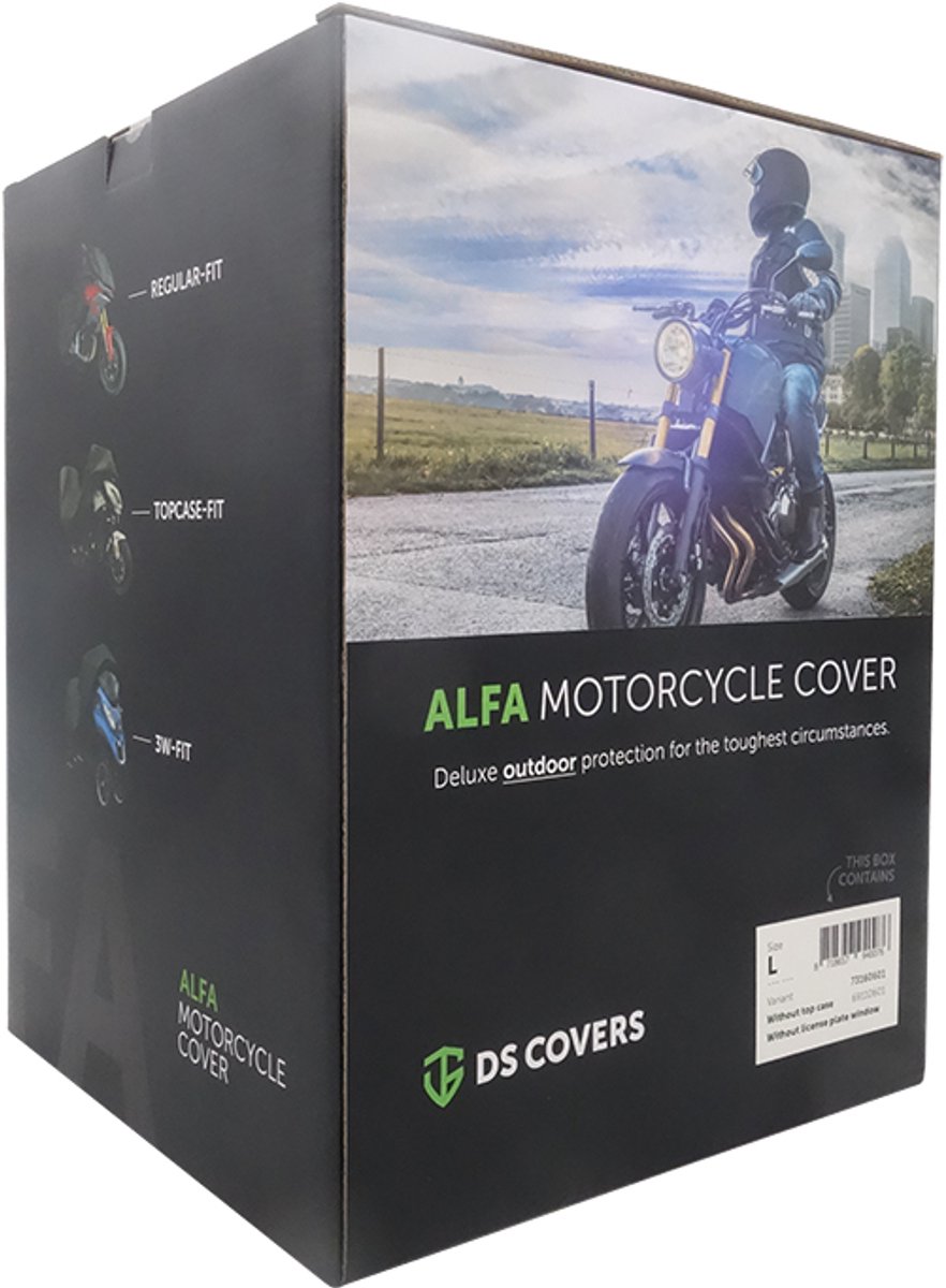 ALFA Motorhoes Buiten – Waterdichte Motor Cover – Regen- & Weerbestendig – Maat L – DS COVERS – foto 7