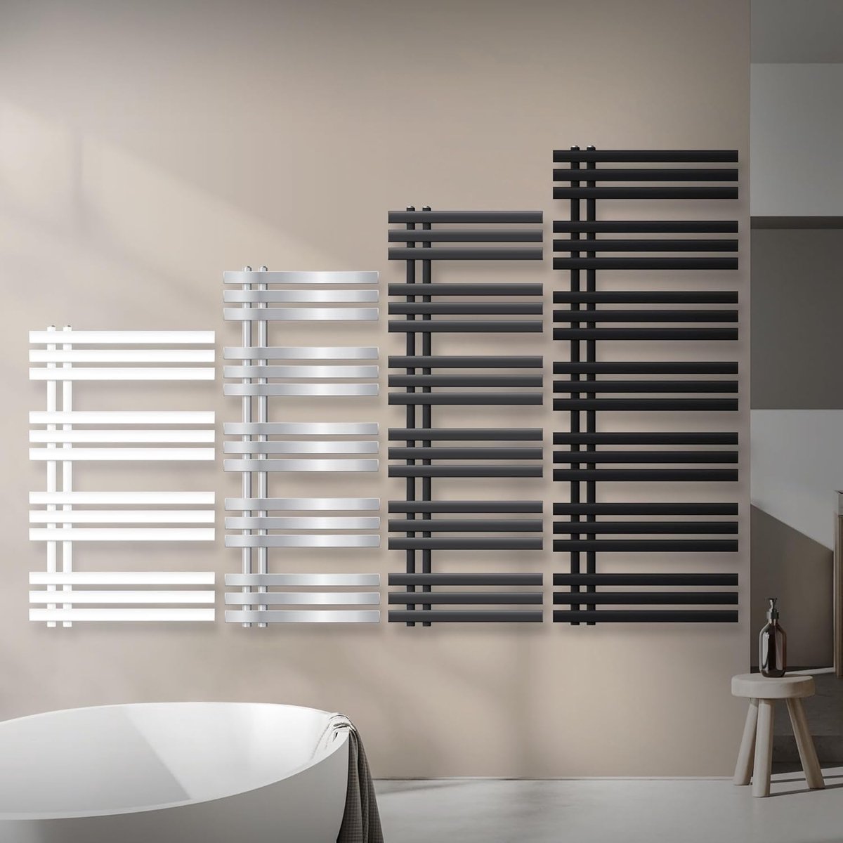 Design Badkamerradiator Wit 600 x 1400 mm - Paneelradiator Handdoekverwarmer